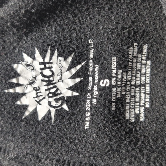 Grinch Youth Black Fleece Pants Size Small - Picture 3 of 5